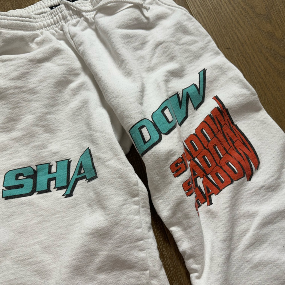 Shadow Hill White Graphic Sweatpants Joggers size SMALL